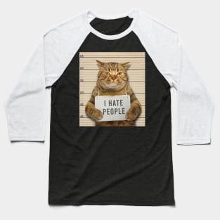 vintage cat mugshot Baseball T-Shirt